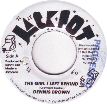 Dennis Brown : The Girl I Left Behind (7", RP)