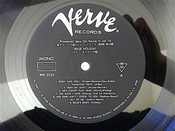 Billie Holiday : At Jazz At The Philharmonic (LP, Album, Mono, RE)