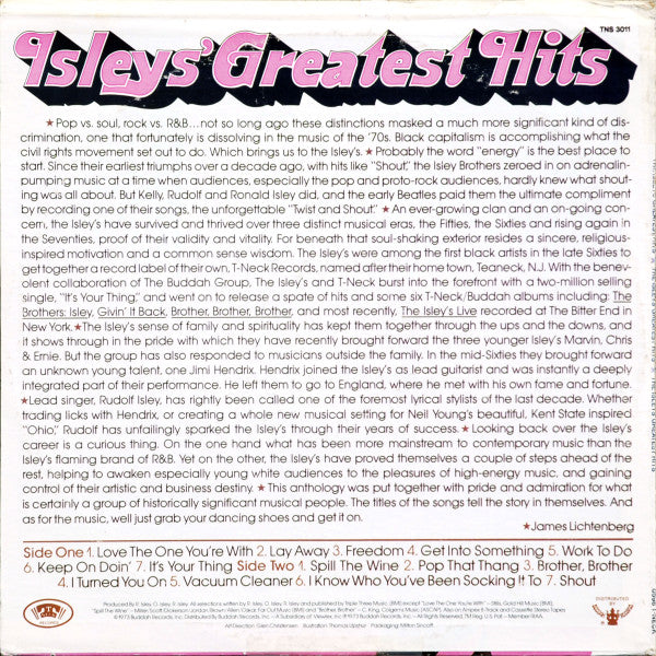 The Isley Brothers : The Isleys' Greatest Hits (LP, Comp, PRC)