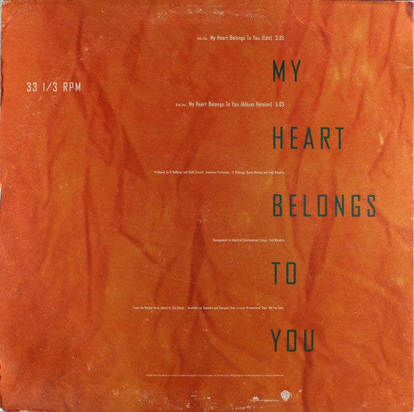 El DeBarge : My Heart Belongs To You (12", Single, Promo)
