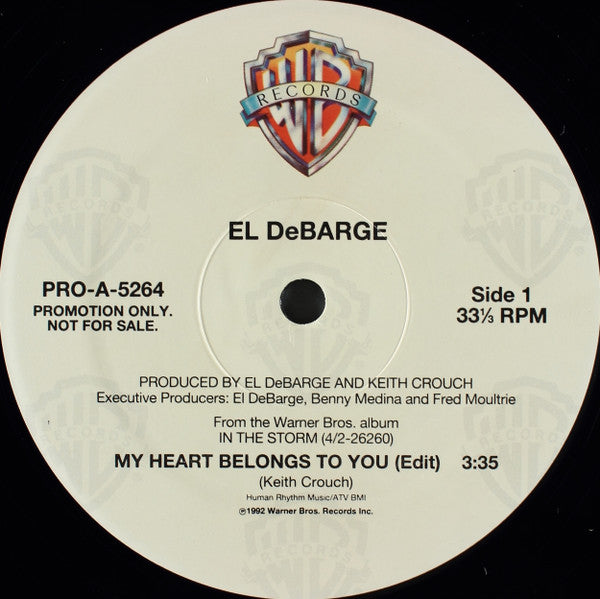 El DeBarge : My Heart Belongs To You (12", Single, Promo)