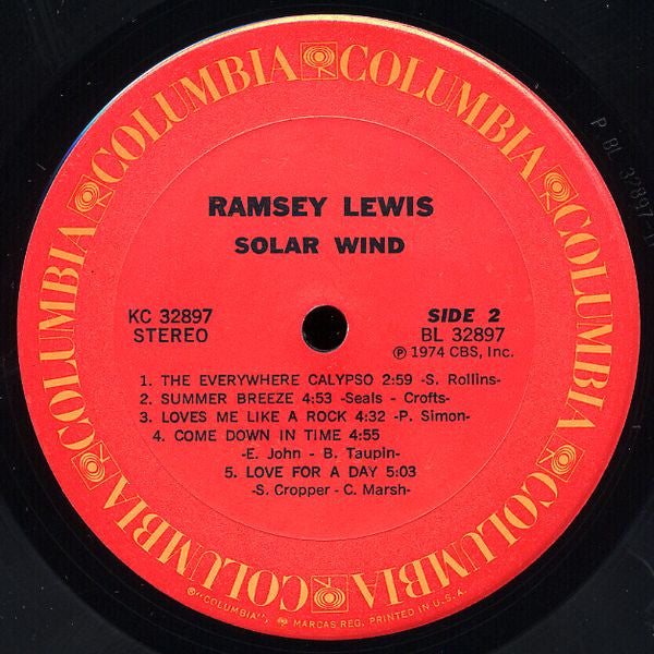 Ramsey Lewis : Solar Wind (LP, Album, Pit)