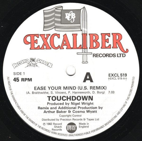 Touchdown : Ease Your Mind (U.S. Remix) (12")