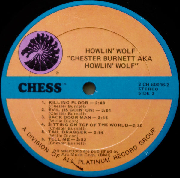 Howlin' Wolf : Chester Burnett A.K.A. Howlin' Wolf (2xLP, Comp, RP, Gat)