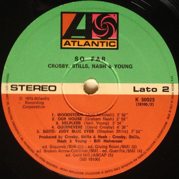 Crosby Stills Nash And Young* : So Far (LP, Comp)