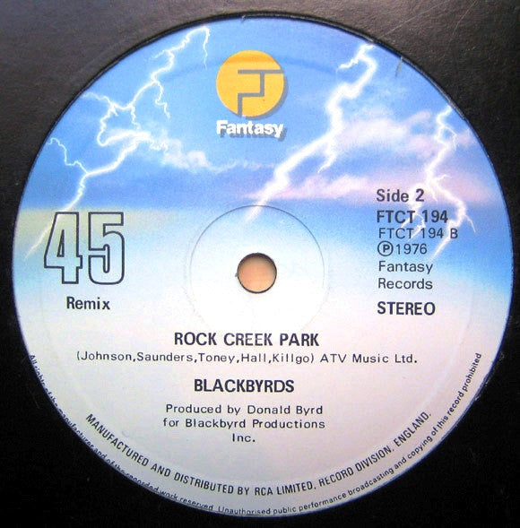 The Blackbyrds : Don't Know What To Say / Rock Creek Park (12")