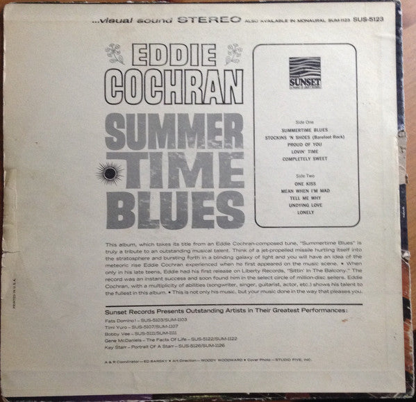 Eddie Cochran : Summertime Blues (LP, Comp)
