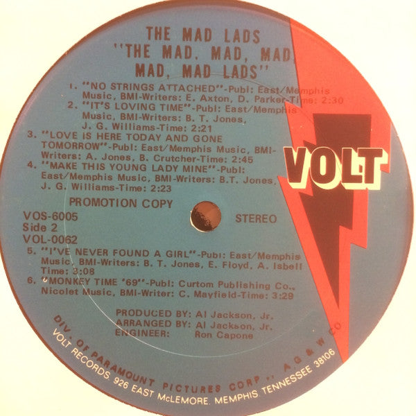 The Mad Lads : The Mad, Mad, Mad, Mad, Mad Lads (LP, Album, Promo, Ter)