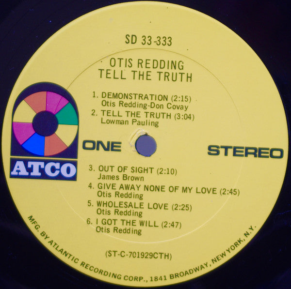 Otis Redding : Tell The Truth (LP, Album, CTH)