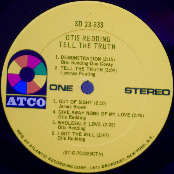 Otis Redding : Tell The Truth (LP, Album, CTH)