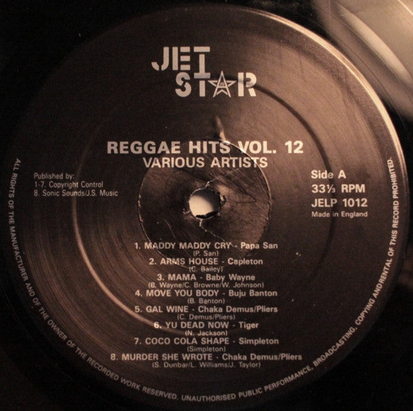 Various : Reggae Hits Volume 12 (LP, Comp)