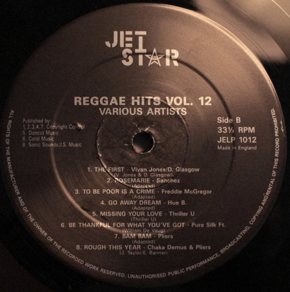 Various : Reggae Hits Volume 12 (LP, Comp)
