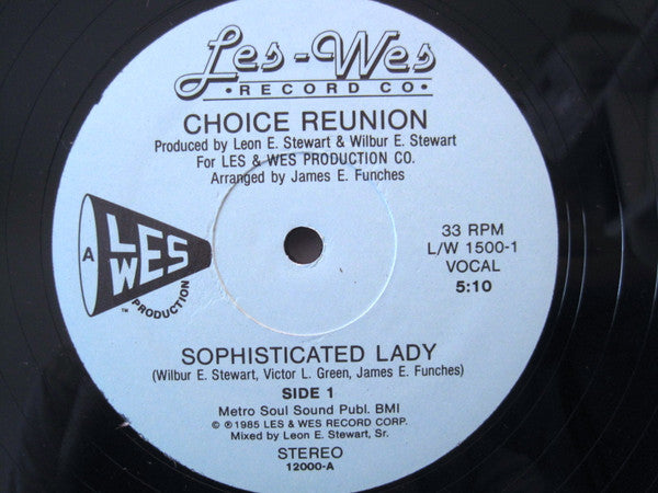 Choice Reunion : Sophisticated Lady  (12", Single)