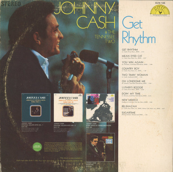 Johnny Cash & The Tennessee Two : Get Rhythm (LP, Comp, RE)