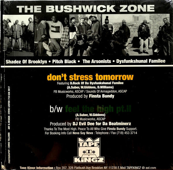 Finsta Bundy : Don't Stress Tomorrow (12")