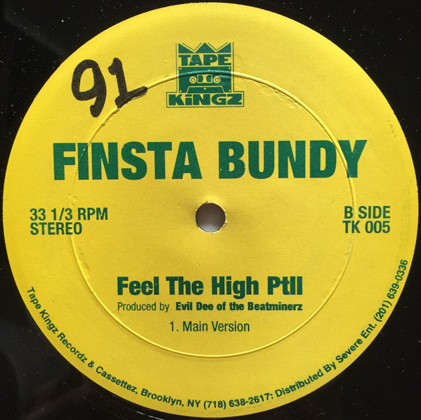 Finsta Bundy : Don't Stress Tomorrow (12")