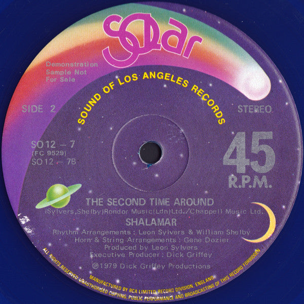 Shalamar : Right In The Socket (Remix) / The Second Time Around (12", Promo, Blu)