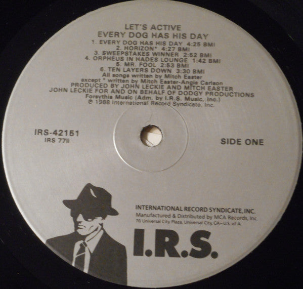 Let's Active : Every Dog Has His Day (LP, Album, Glo)