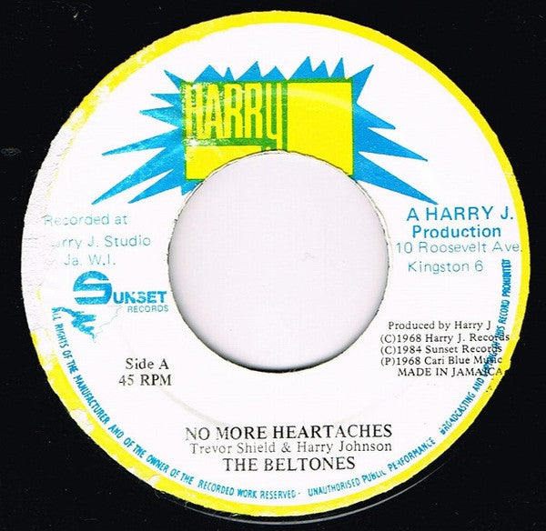 The Beltones : No More Heartaches (7", RE)
