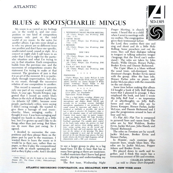 Charles Mingus : Blues & Roots  (LP, Album, Mono, RE)