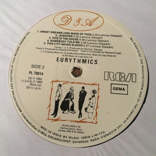 Eurythmics : Sweet Dreams (Are Made Of This) (LP, Album)