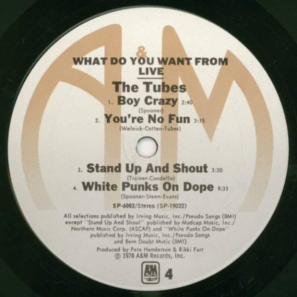The Tubes : What Do You Want From Live (2xLP, Album, Mon)