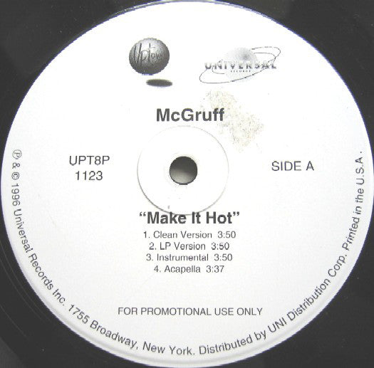 Herb McGruff : Make It Hot (12", Promo)