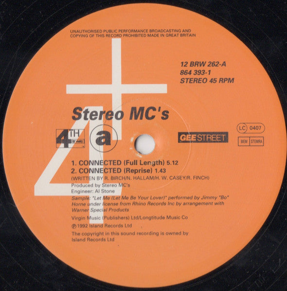 Stereo MC's : Connected (12", Promo)