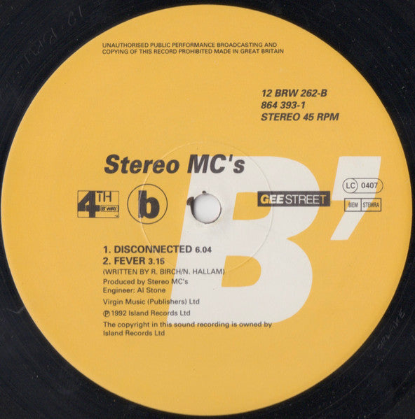 Stereo MC's : Connected (12", Promo)