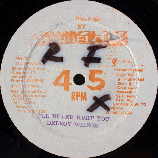 Delroy Wilson : I'll Never Hurt You (12")