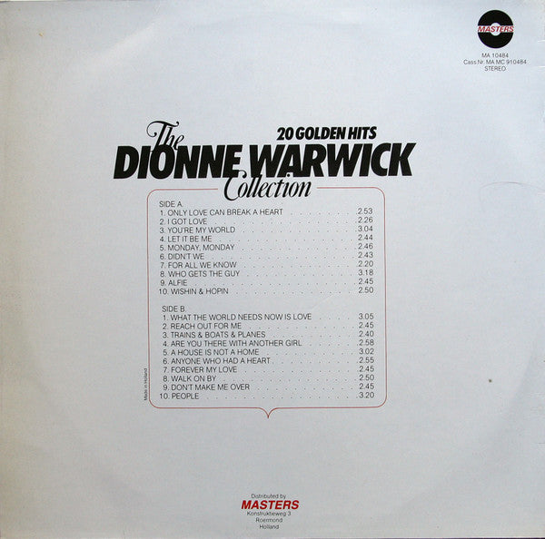 Dionne Warwick : 20 Golden Hits, The Dionne Warwick Collection (LP, Comp)
