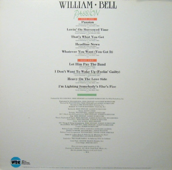 William Bell : Passion (LP, Album)