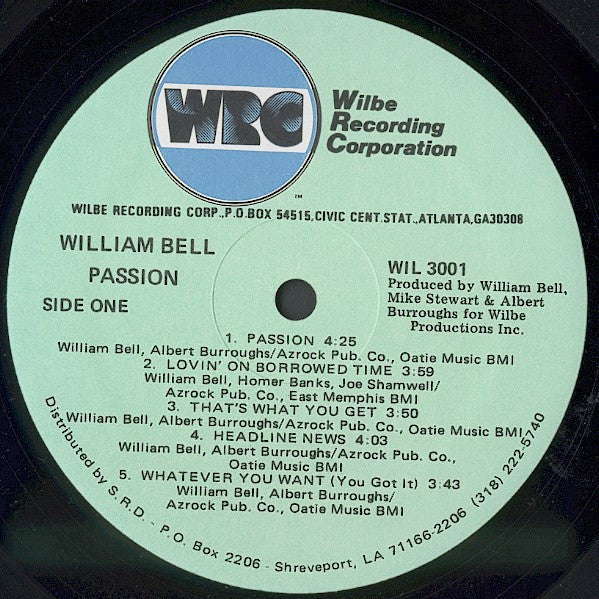 William Bell : Passion (LP, Album)