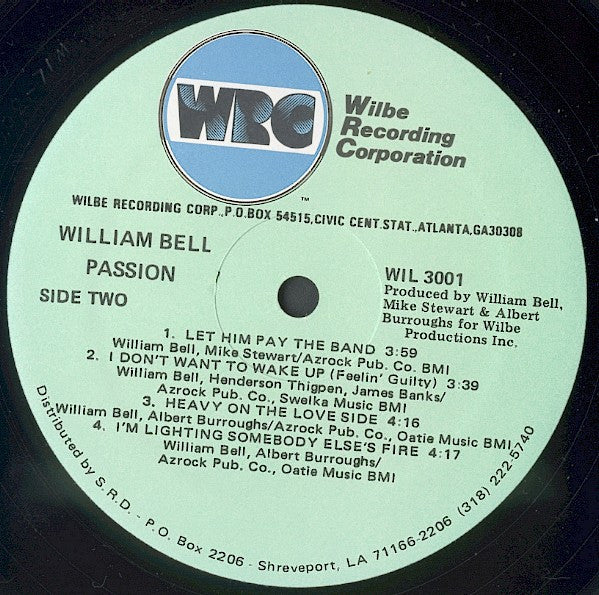 William Bell : Passion (LP, Album)