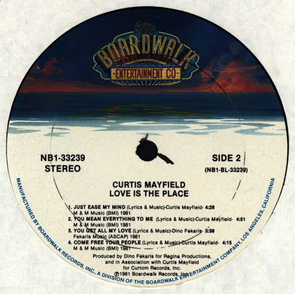 Curtis Mayfield : Love Is The Place (LP, Album, Ter)