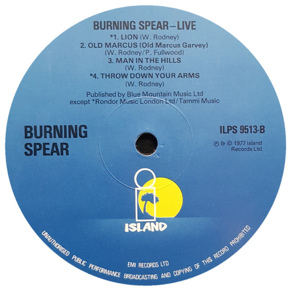 Burning Spear : Live (LP, Album)