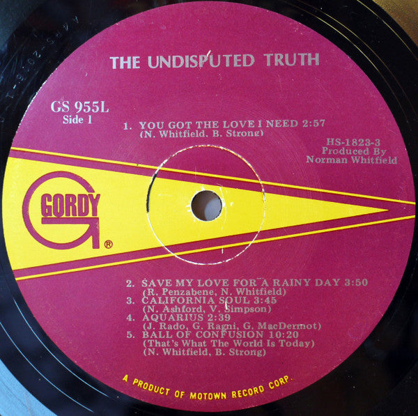 The Undisputed Truth : The Undisputed Truth (LP, Album)