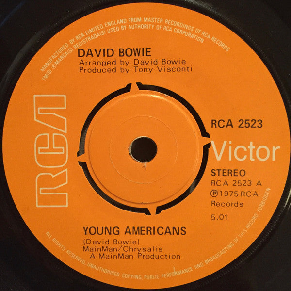 David Bowie : Young Americans (7", Single, 4-p)