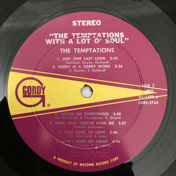 The Temptations : With A Lot O' Soul (LP, Album, RP)
