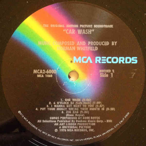 Norman Whitfield : Car Wash (Original Motion Picture Soundtrack) (2xLP, Album, RE, Gat)