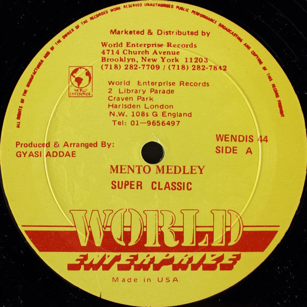 Super Classic : Mento Medley (12")