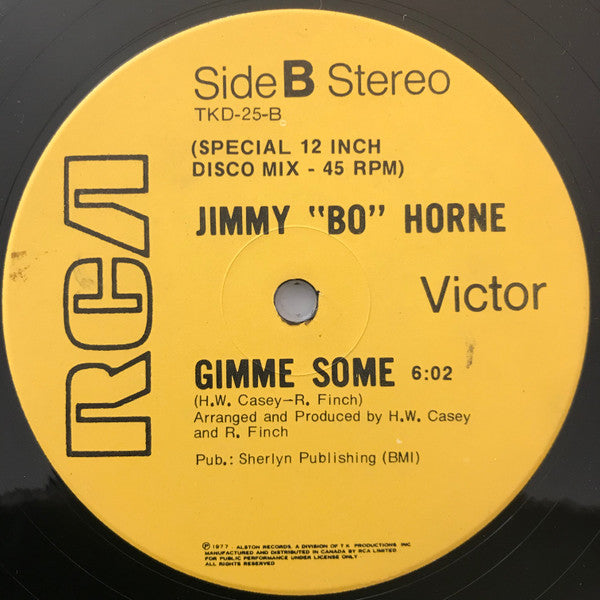 Jimmy "Bo" Horne : Get Happy / Gimme Some (12")