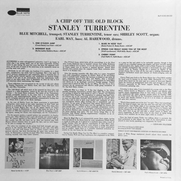Stanley Turrentine : A Chip Off The Old Block (LP, Album, RE)