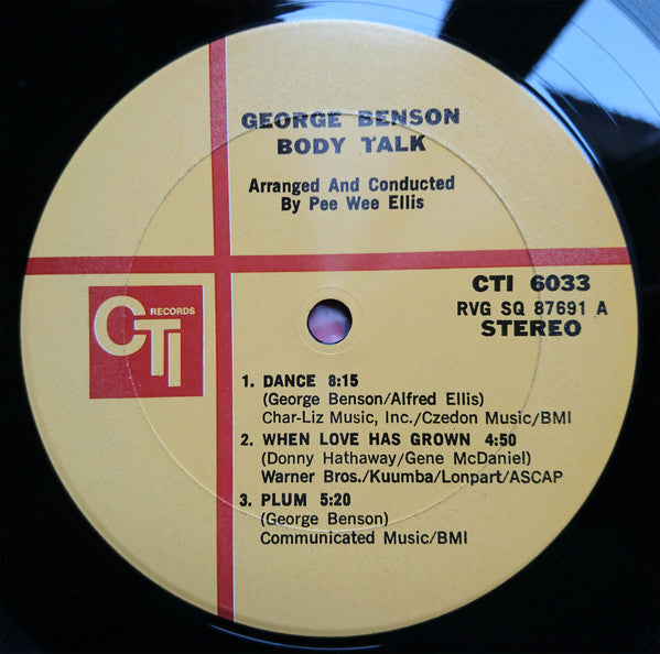 George Benson : Body Talk (LP, Album, Ter)