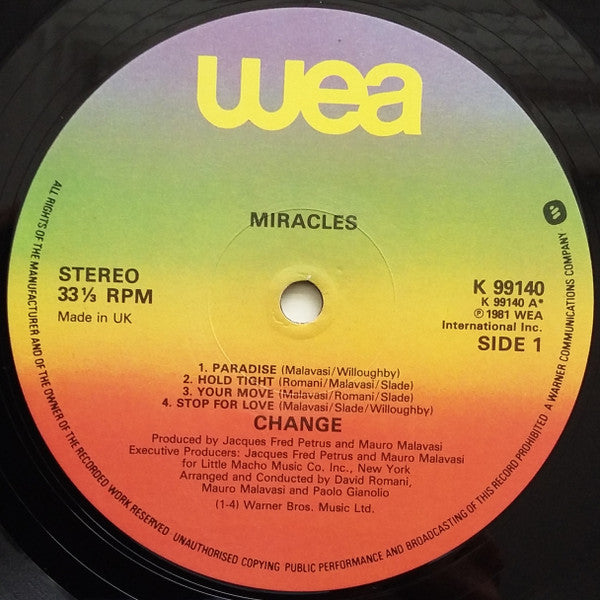 Change : Miracles (LP, Album)