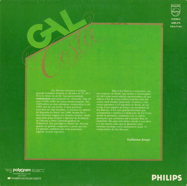 Gal Costa : Aquarela Do Brasil (LP, Album, Gat)
