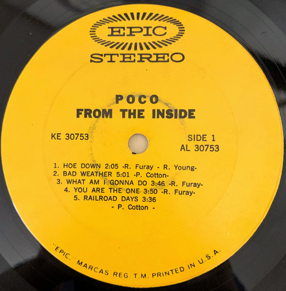 Poco (3) : From The Inside (LP, Album, Pit)