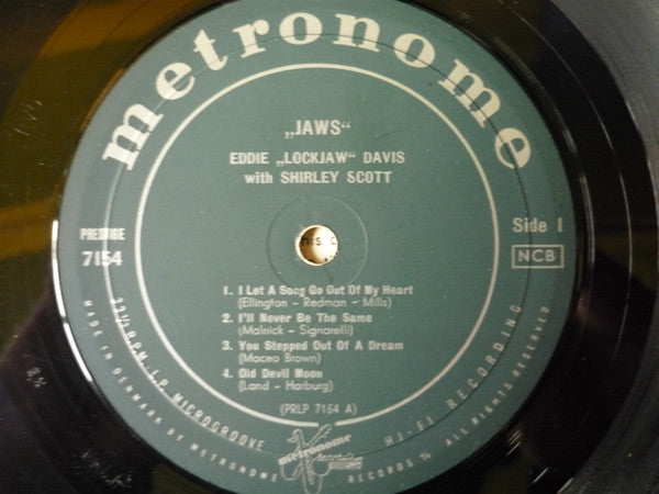 Eddie Davis* With Shirley Scott : Jaws (LP, Album)