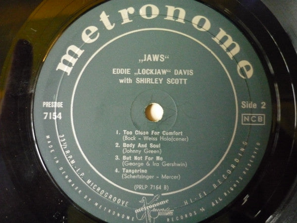 Eddie Davis* With Shirley Scott : Jaws (LP, Album)