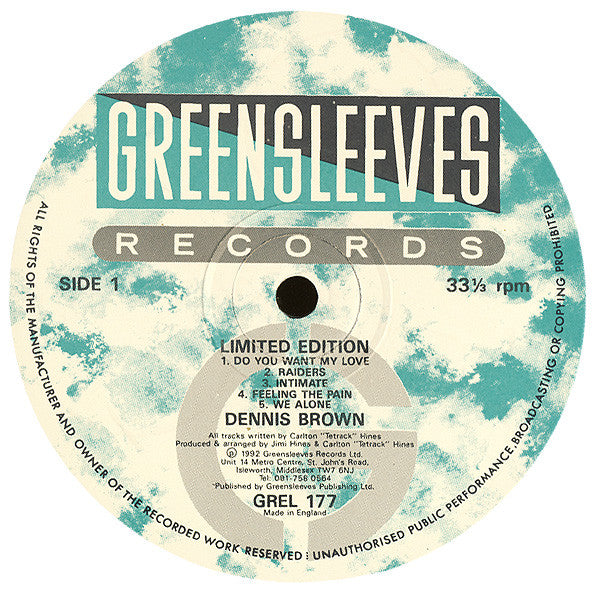 Dennis Brown : Limited Edition (LP, Album)